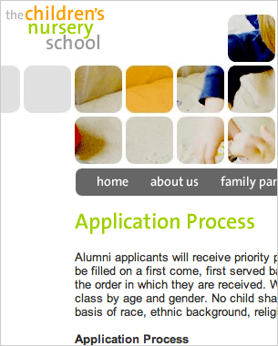 The Children's Nursery School Logo and Web Site