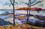 "Trees, Winslow Park," 36"x24" acrylic on canvas