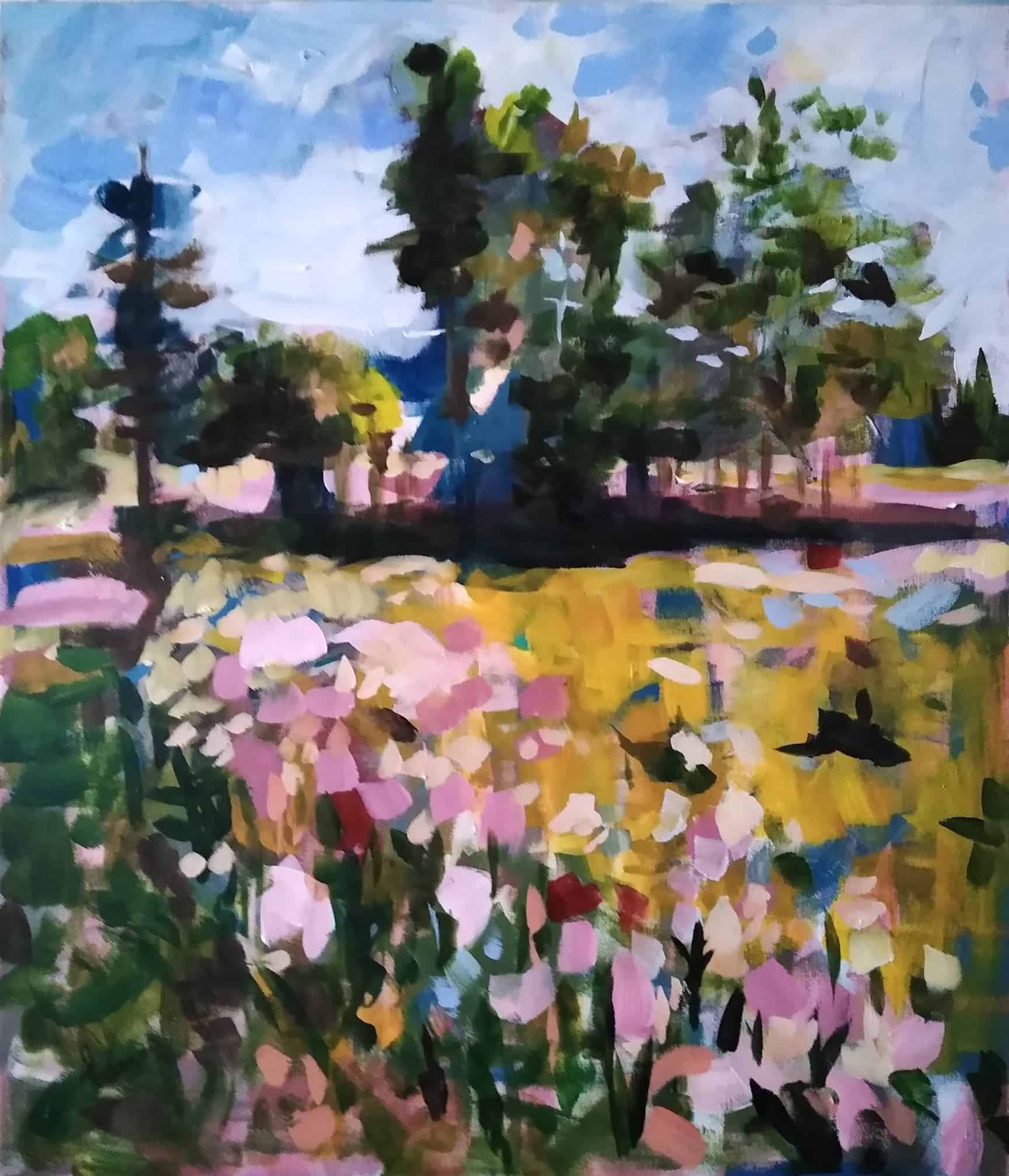 *sold "Gilsland Farm, Fall," 36"x42" acrylic on canvas